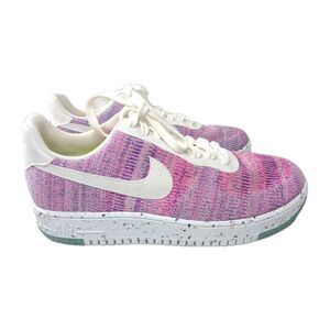 Nike Air Force 1 Low Crater Flyknit Shoes Women's Size 10.5 Fuchsia Glow